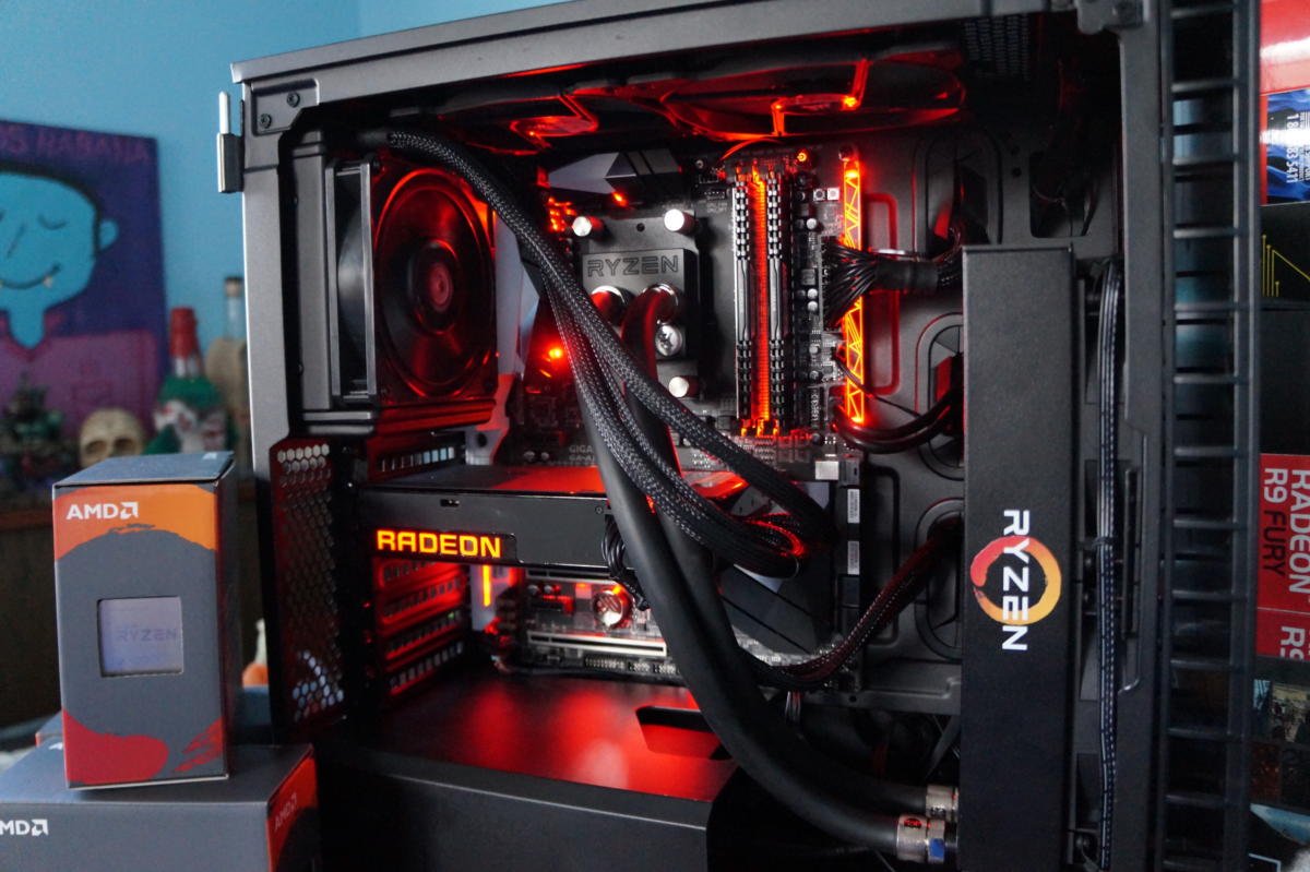 Ryzen 7 1800X and Radeon Fury X: Building the water-cooled, fire