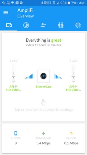 Amplifi app screen