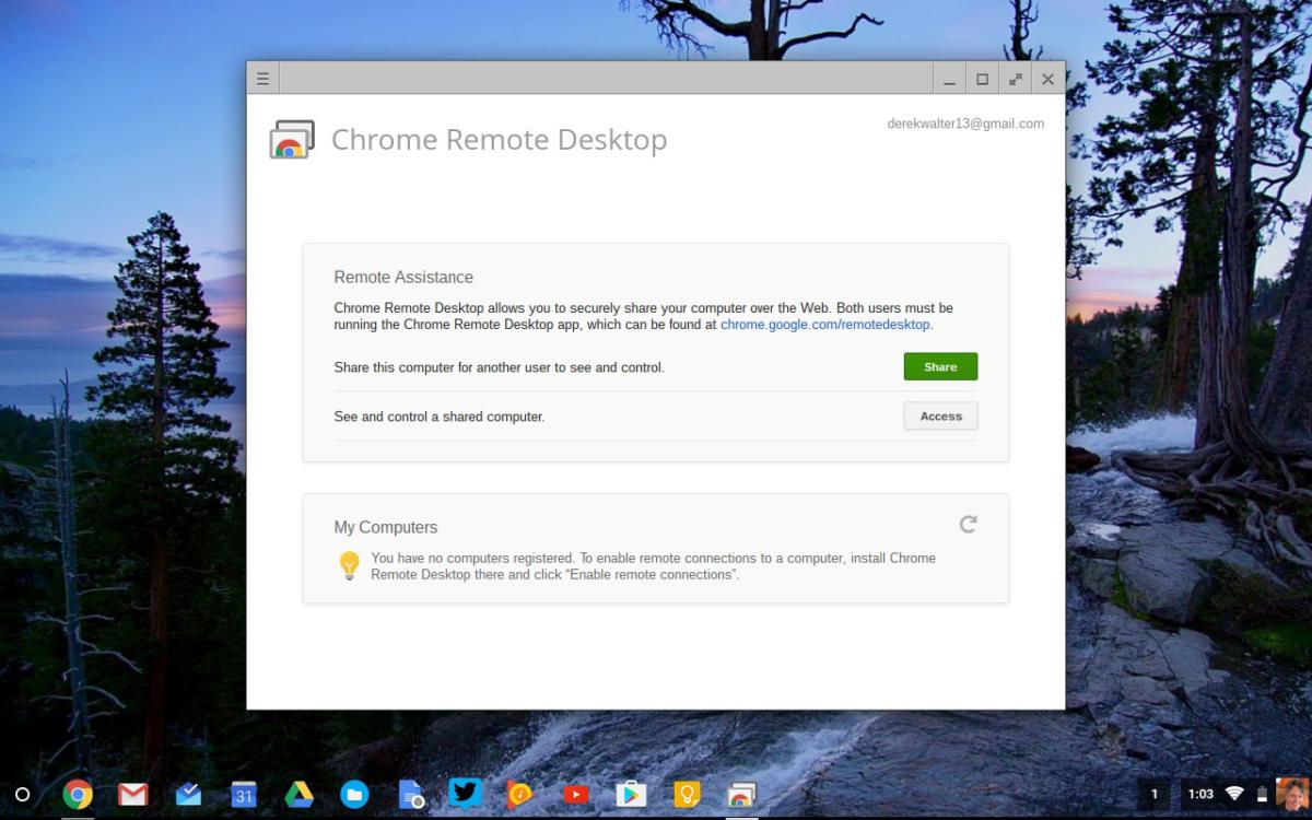 chrome remote desktop chromebook