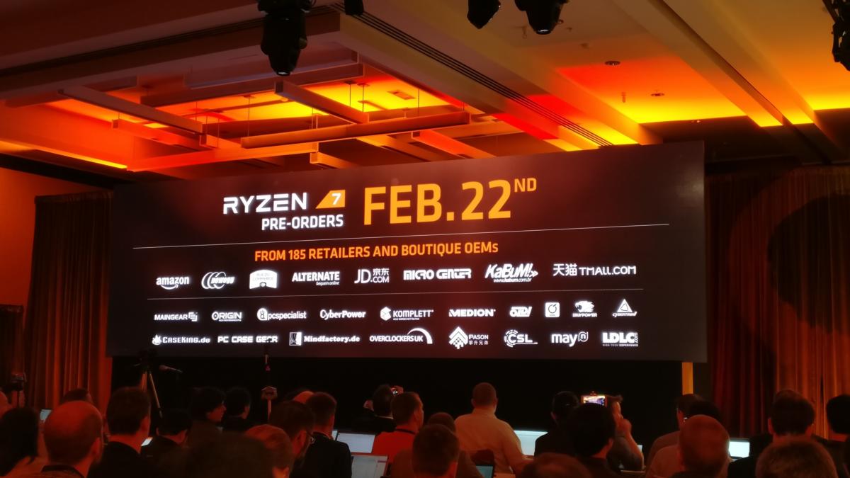 AMD Ryzen 7 preorders