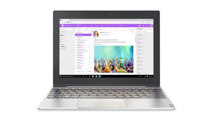 lenovo miix 320 10inch laptop mode front facing forward snow white