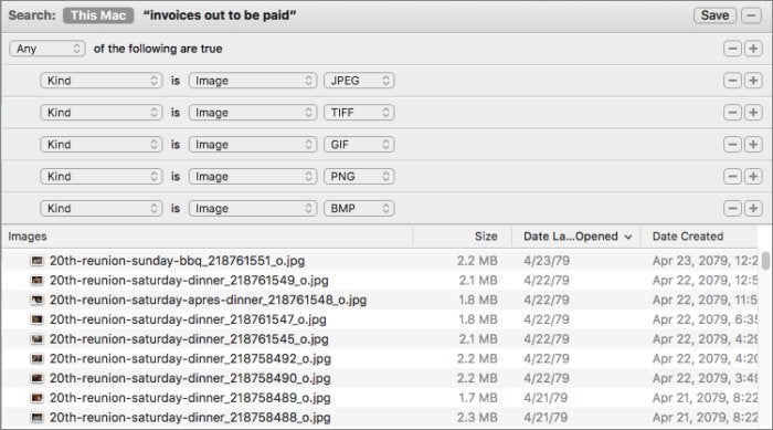 mac911 smart folder all images