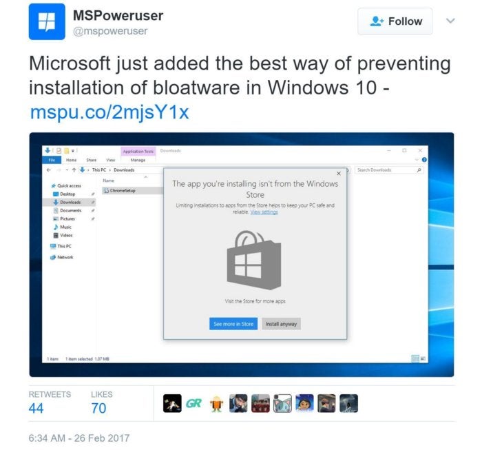 mspower user windows 10 install apps