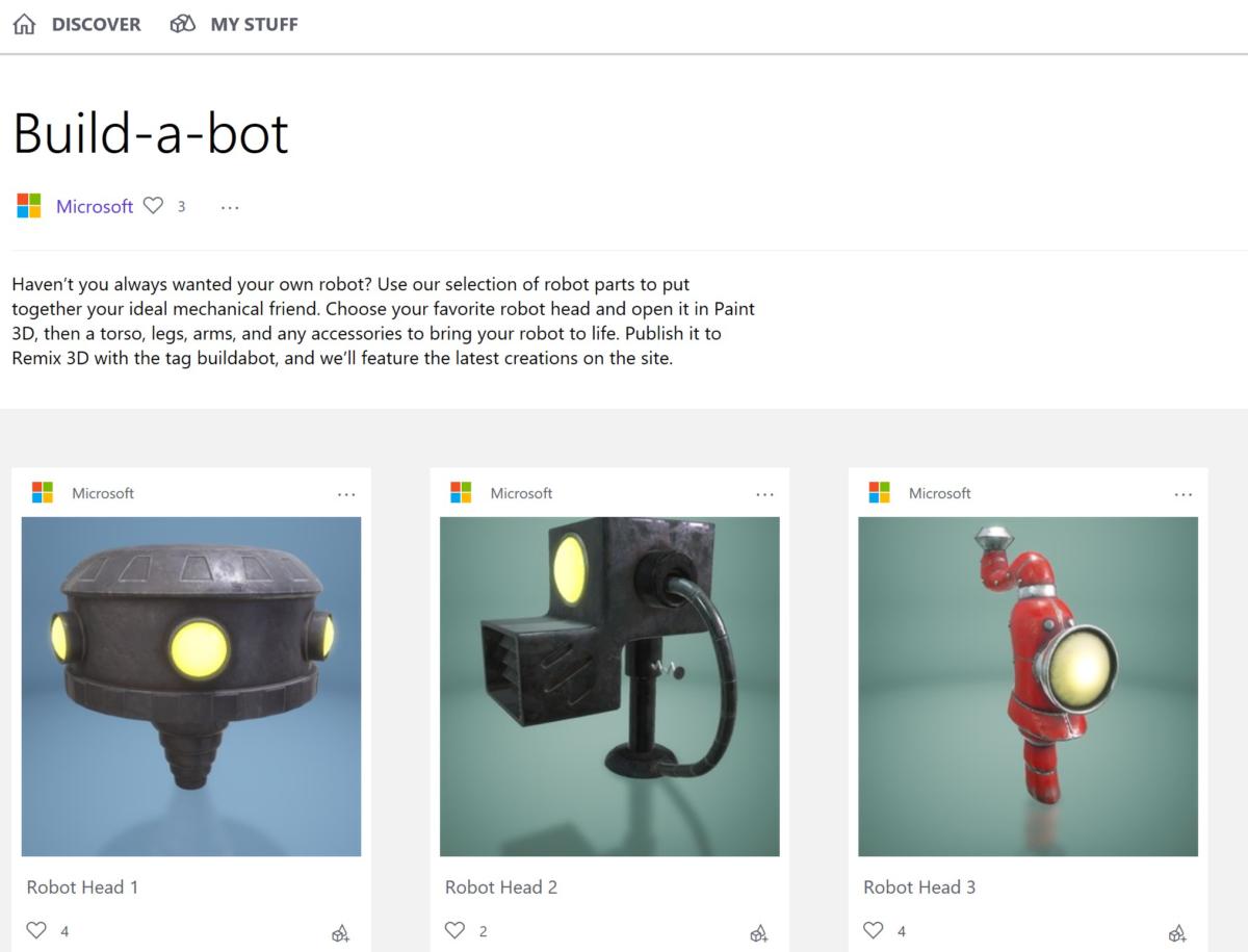 paint 3d remix 3d build a bot