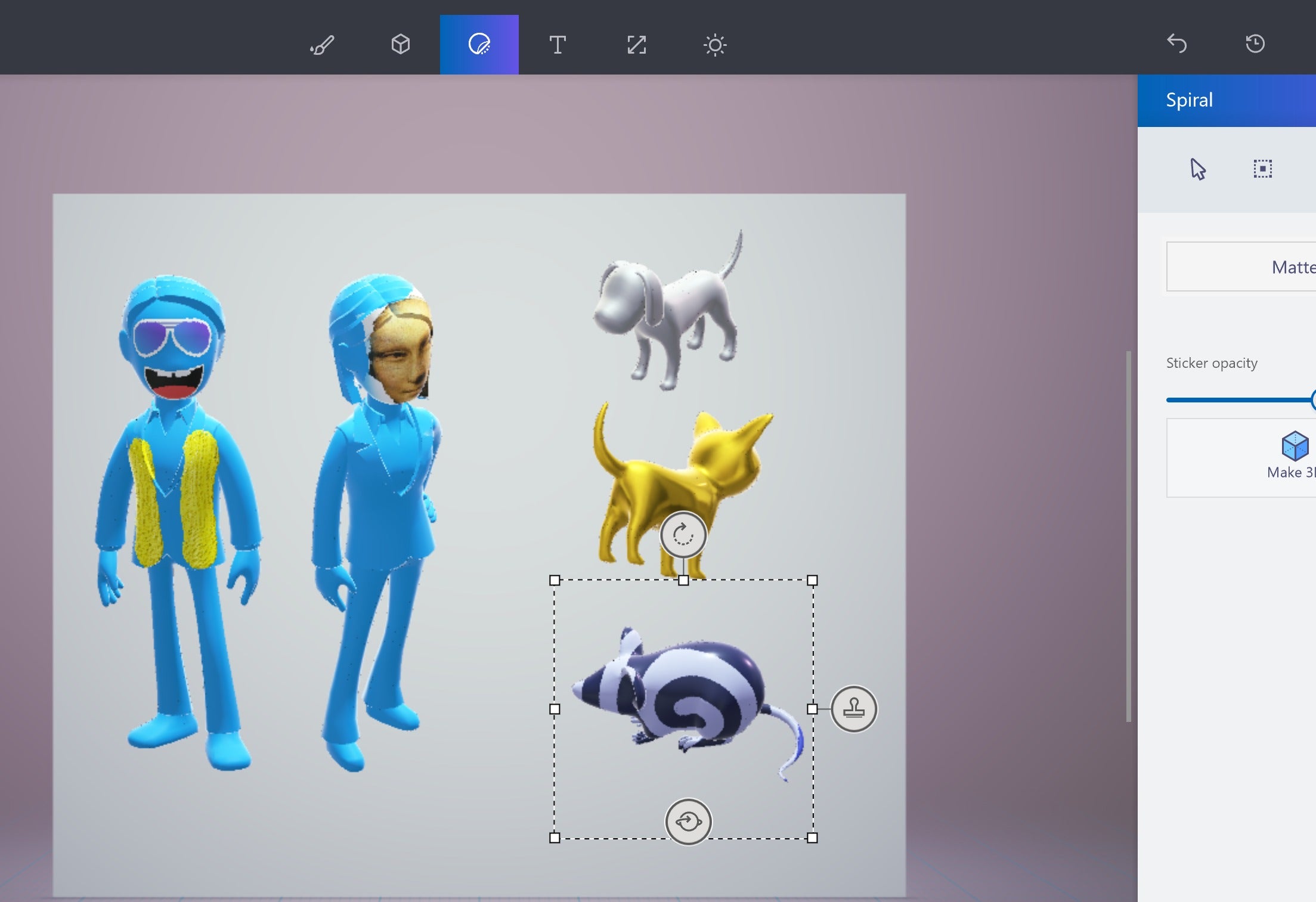 How To Use Microsoft S Paint 3D In Windows 10 PCWorld   Paint 3d Sticker Interface 100706989 Orig 