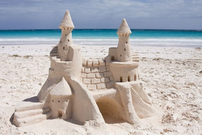 sand castle on harbour island