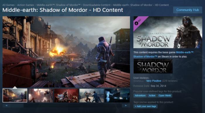 Shadows of Mordor - HD Content