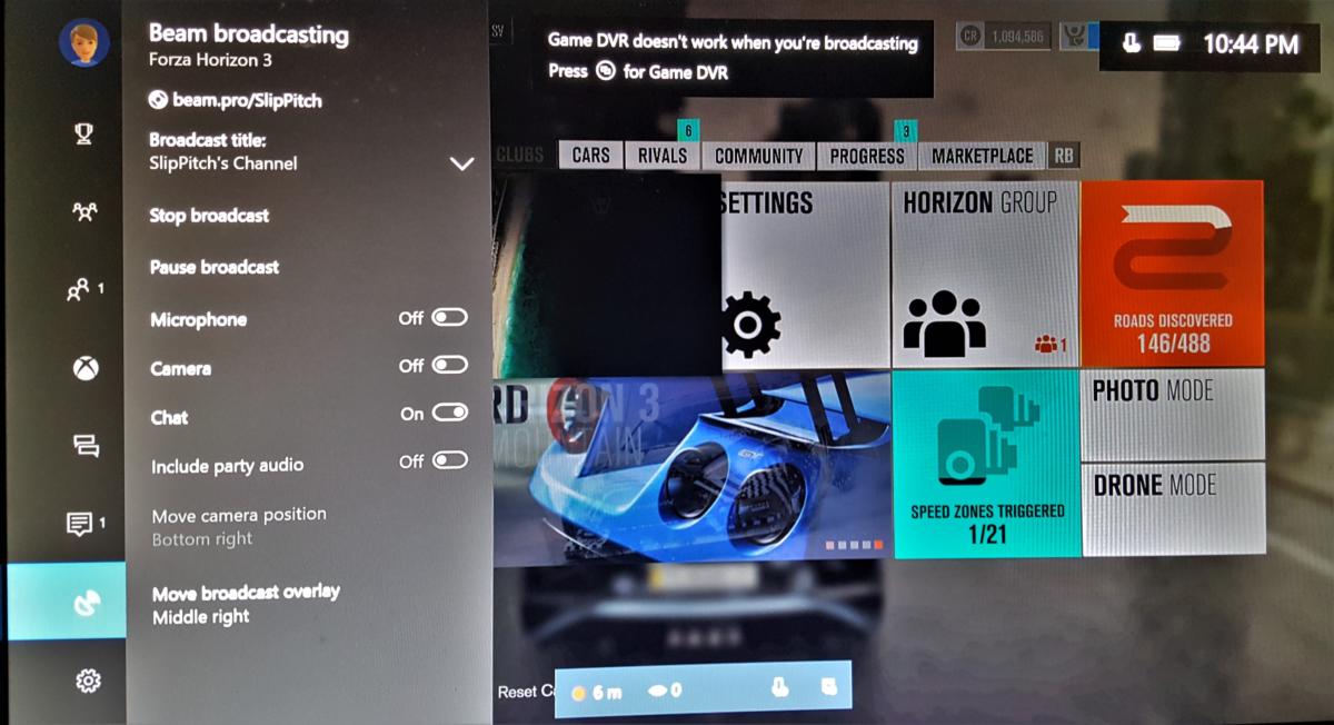 Windows 10 Creators Update Xbox One Beam controls