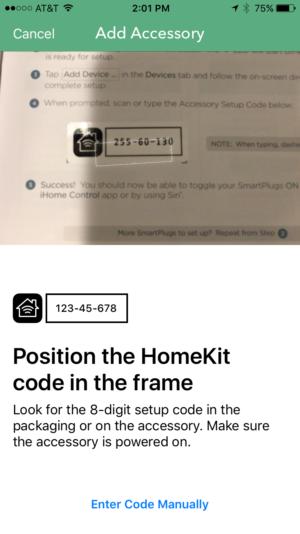 iHome add device code