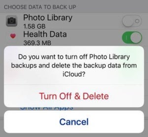 ios10.2.1 manage photo library storage