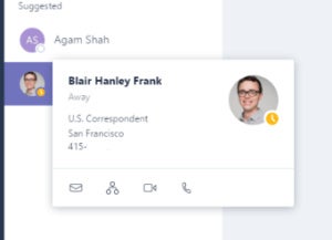 microsoft teams contact card edited