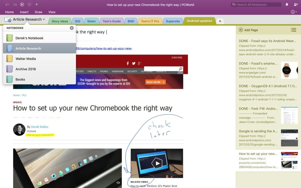 onenote and to do