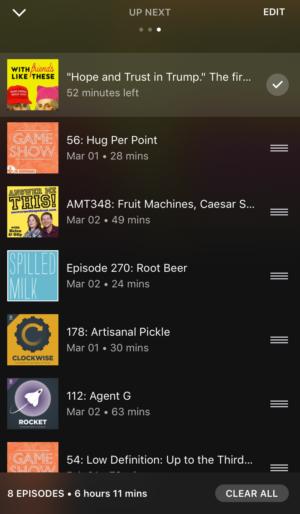 podcastapps pocketcasts up next