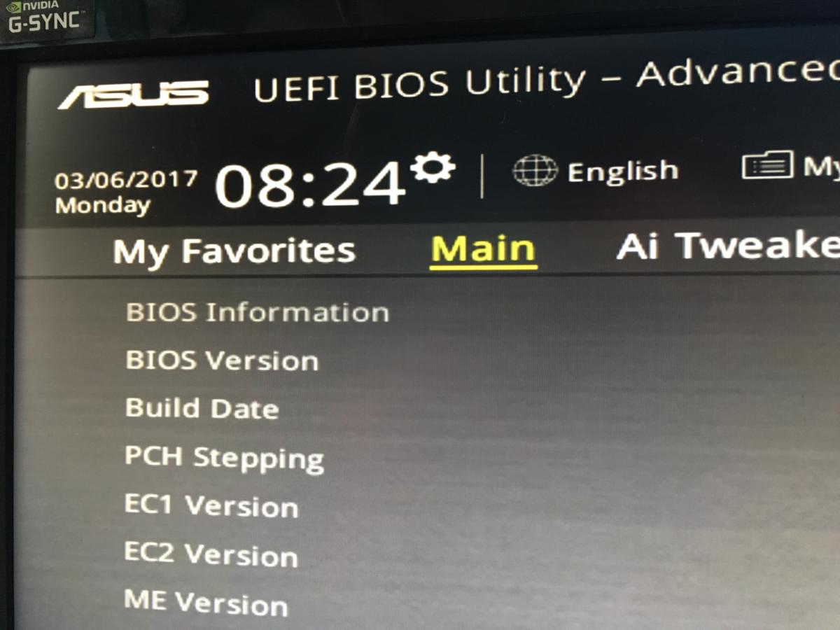 update bios 1