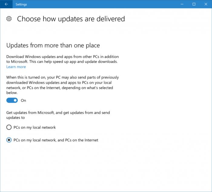 windows 10 creators update delivery optimization
