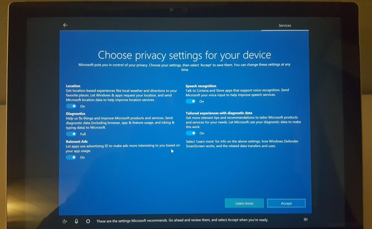 windows 10 privacy