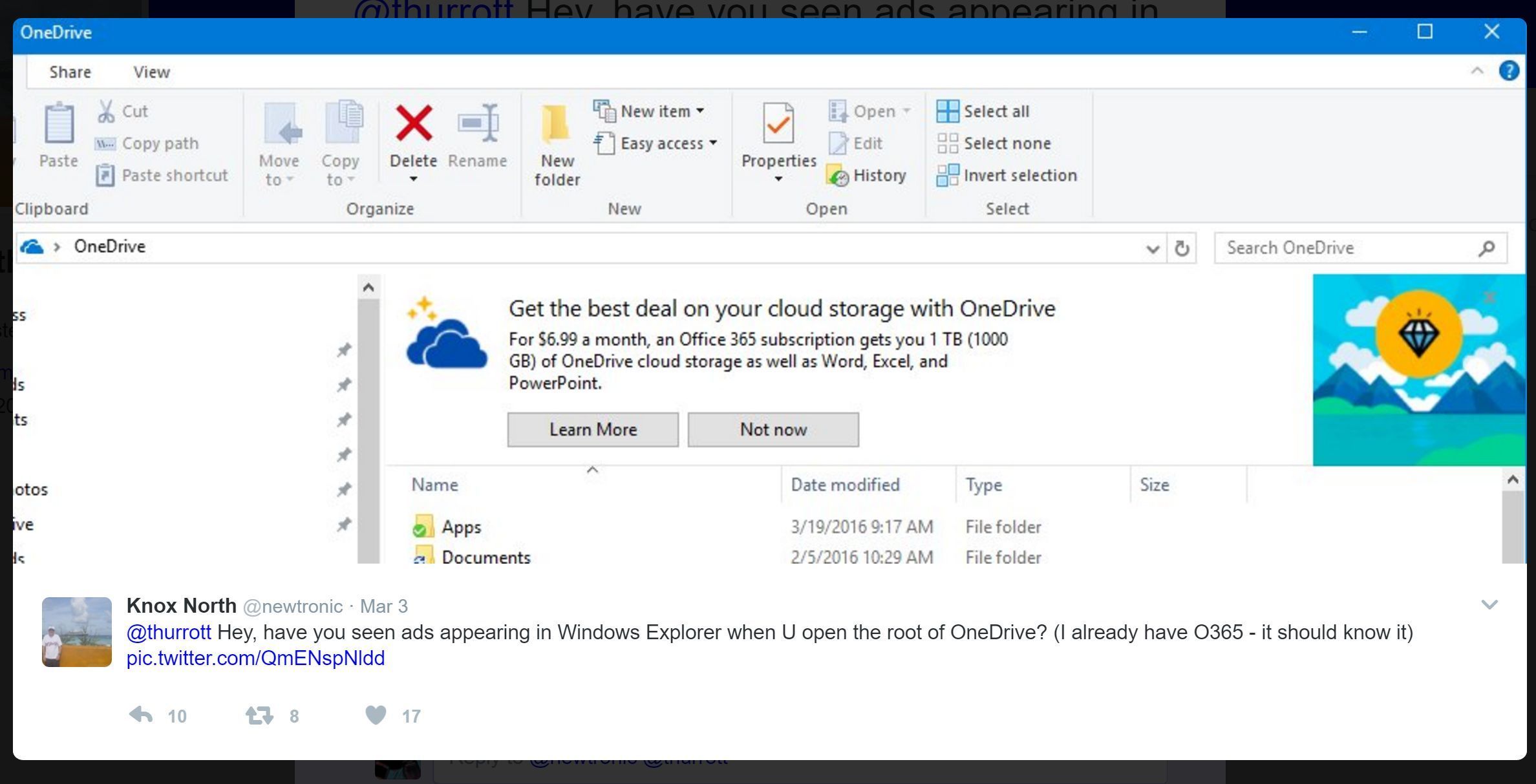 Microsoft ads invade Windows  10  s File Explorer  CIO