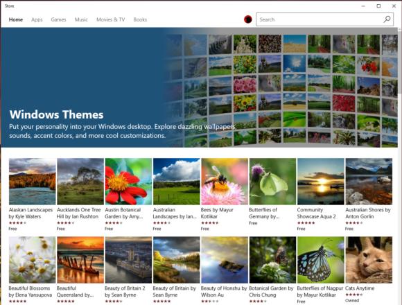 windows store Windows 1 Creators Update themes