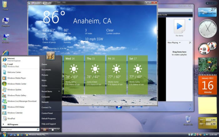 windows vista desktop gadgets