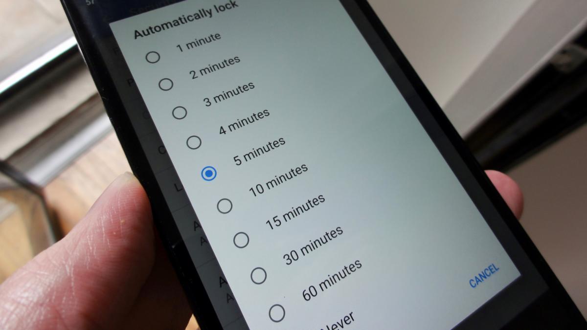 Change your auto-lock settings