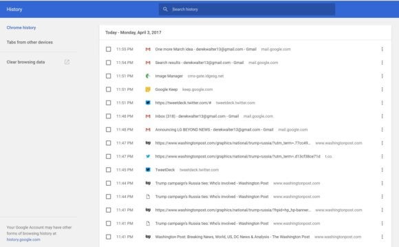 chrome history