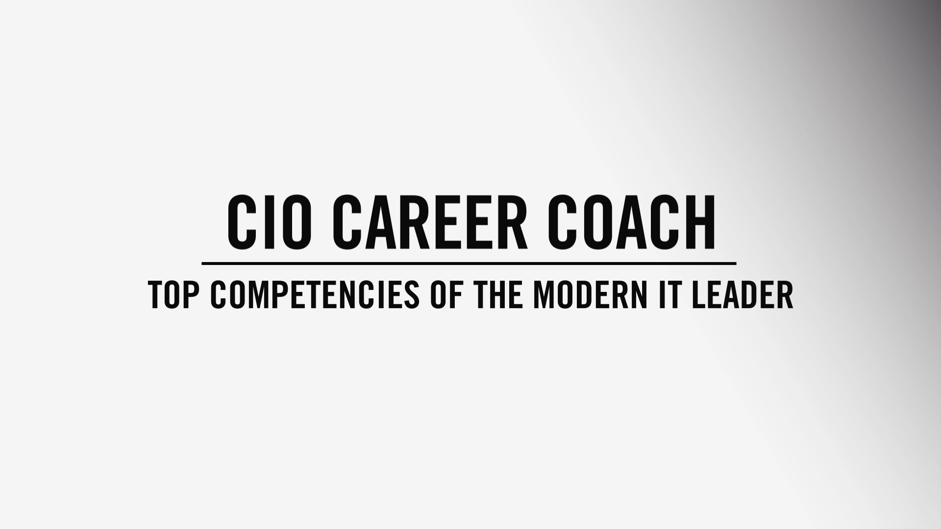 CIO Career Coach