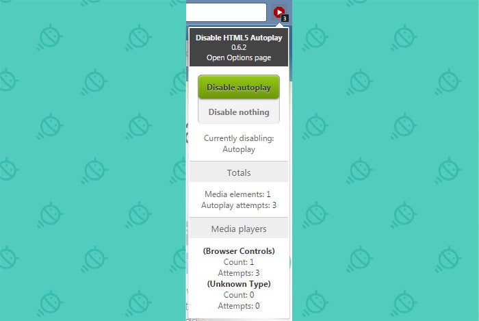 Disable Autoplay Videos Chrome
