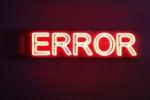 error neon mistake