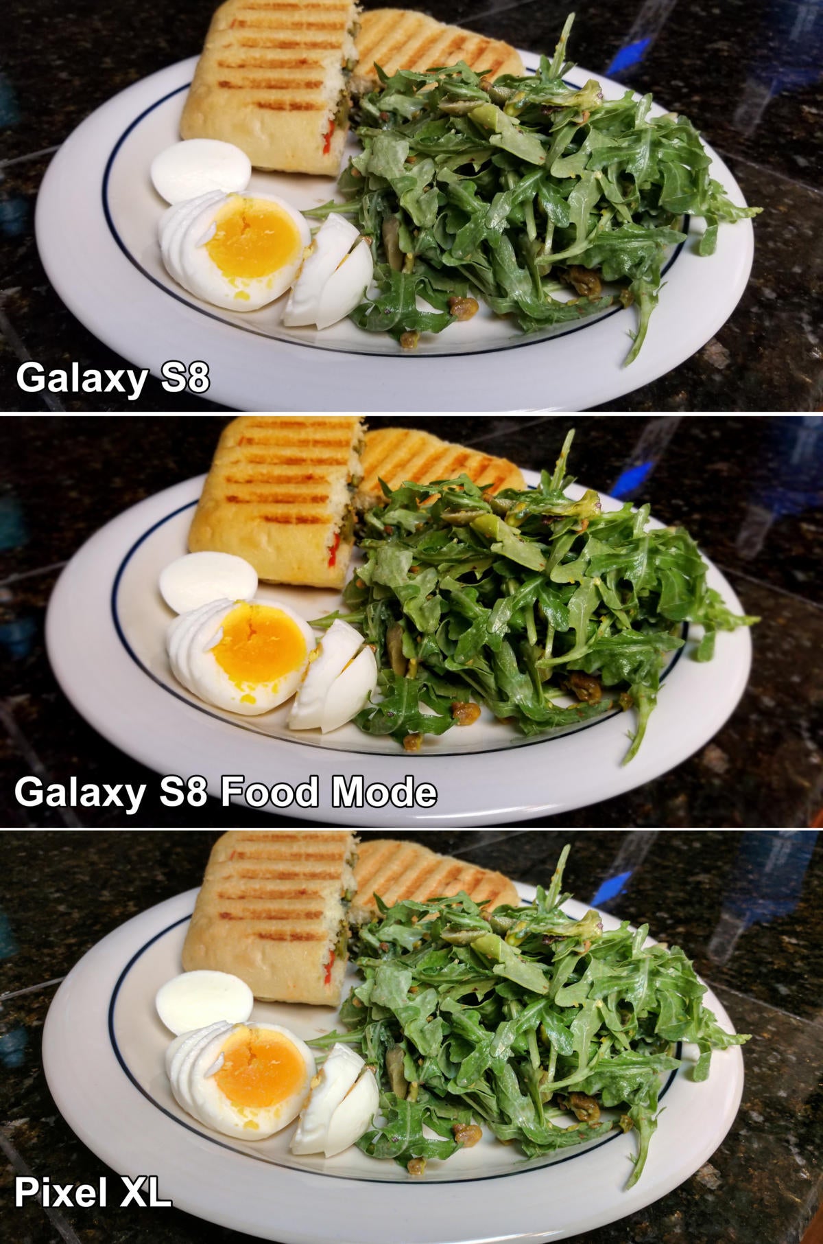 galaxy s8 pixel dinner compare