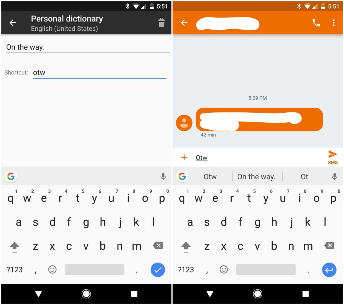 gboard personal dictionary