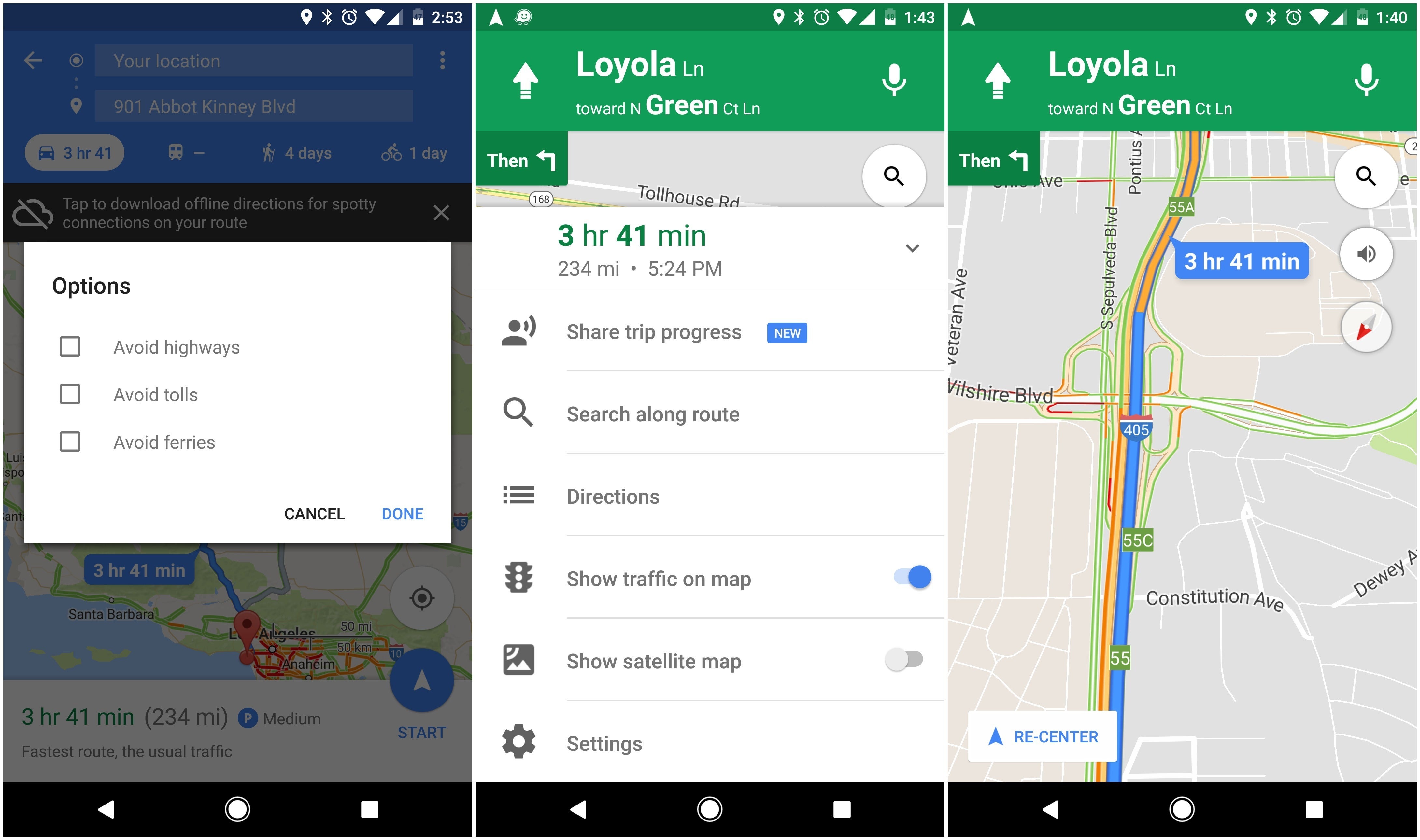 offline maps navigation vs waze