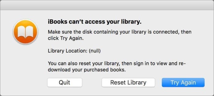 ibooks error