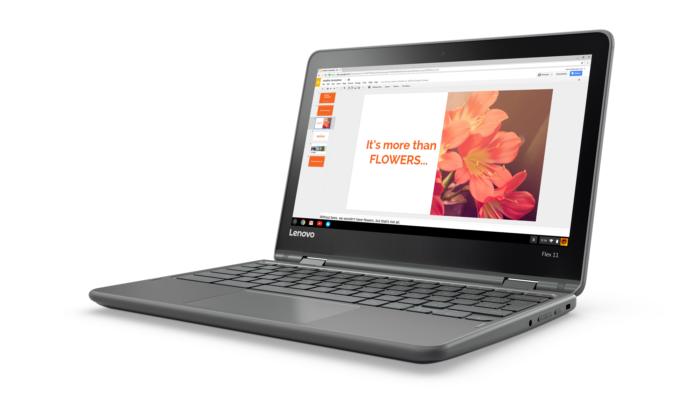 lenovo flex 11 chromebook 3qtr