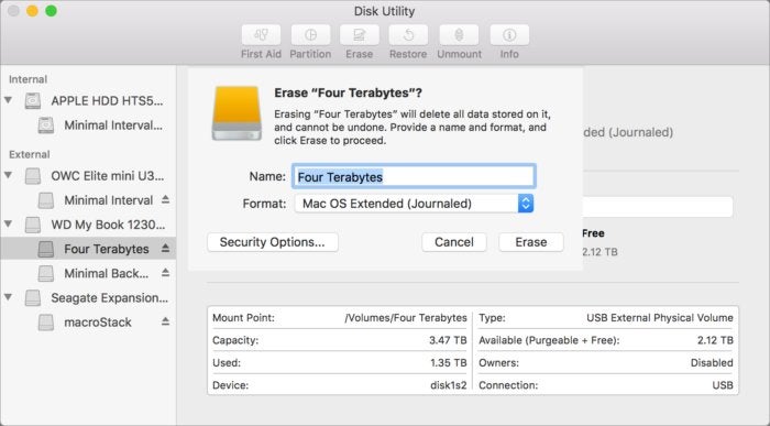 mac911 disk utility check partition format