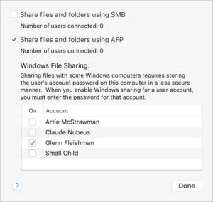 mac911 fileserver macos options