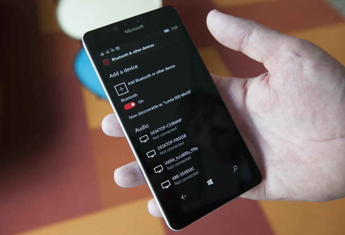 Microsoft Windows Phone Creators Update bluetooth