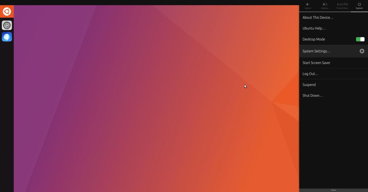 Unity 8’s right panel on Ubuntu 17.04 