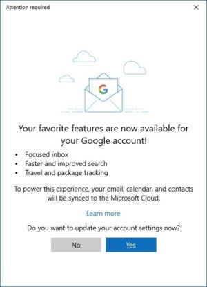 windows 10 gmail focused inbox