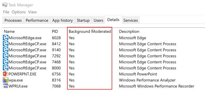 windows 10 power throttling