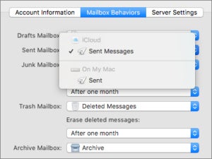 mac911 mail choose mailbox behaviors