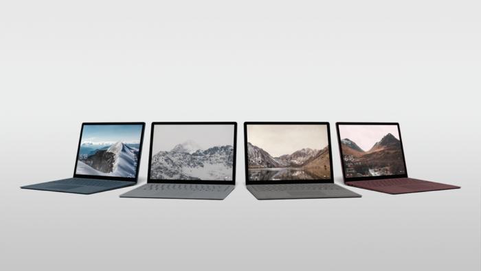 microsoft surface laptop row