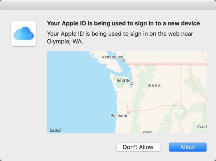 privatei apple 2fa location warning