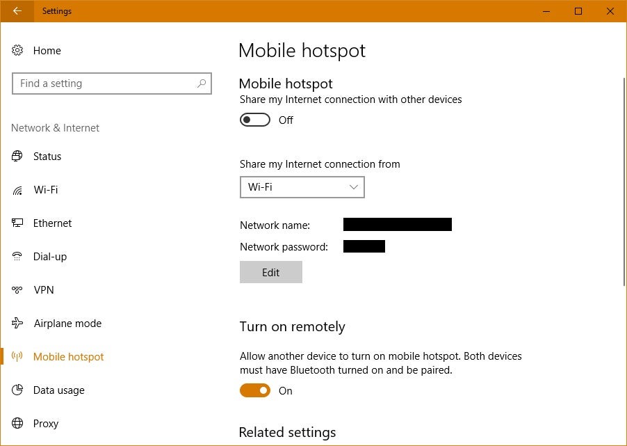 windows 10 cant apply settings for mobile hotspot