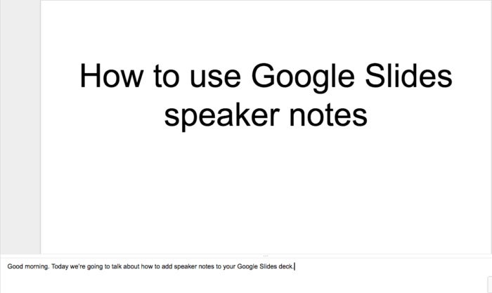 slides speaker notes