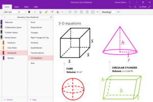 Microsoft OneNote UI