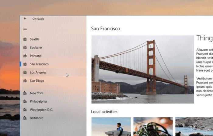 windows 10 fluent design