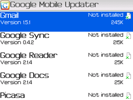 Google Mobile Updater for BlackBerry