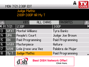 screen shot of TV Guide Mobile for BlackBerry