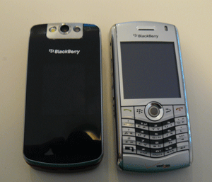 BlackBerry Pearl 8220 and Pearl 8130 side by side