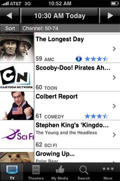 i.TV   television listings on the Apple iPhone